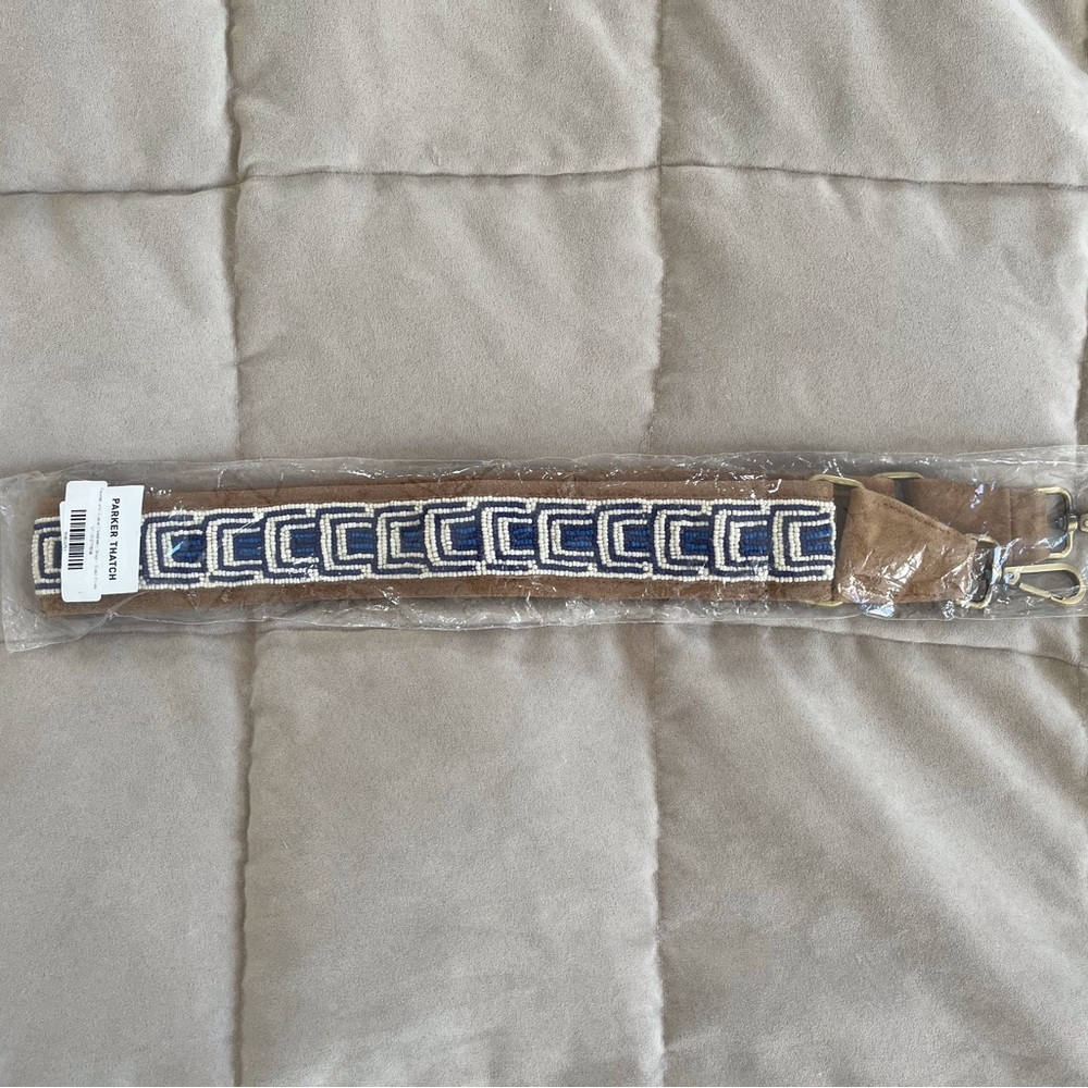 Parker Thatch Beaded Crossbody Bag Strap New